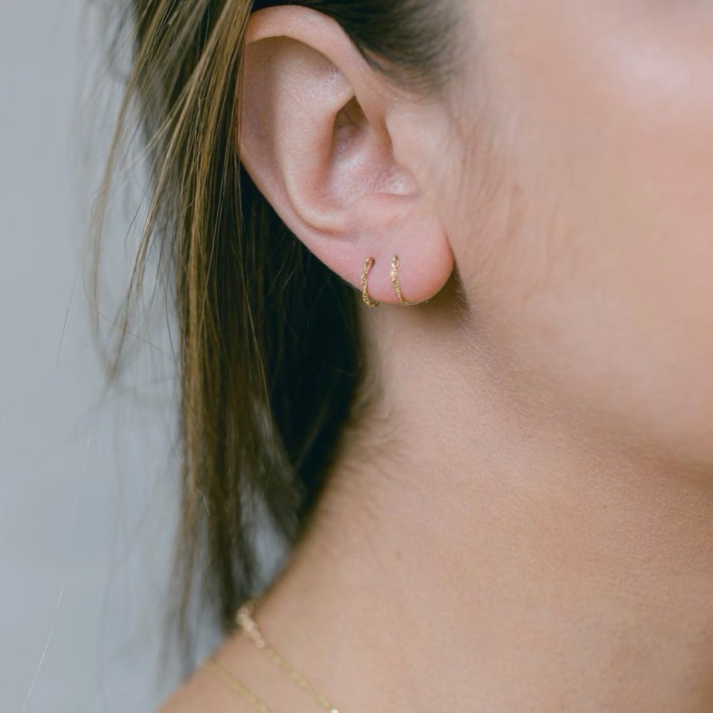 Gold Chain Hoop Earrings